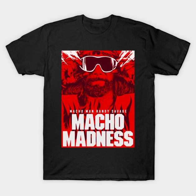 Macho man Randy savage art t-shirt T-Shirt by SAN ART STUDIO 